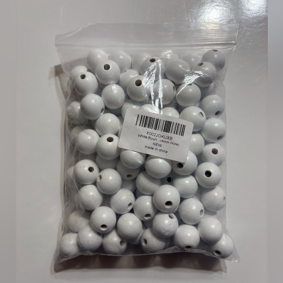 Other - White Round Wooden Beads